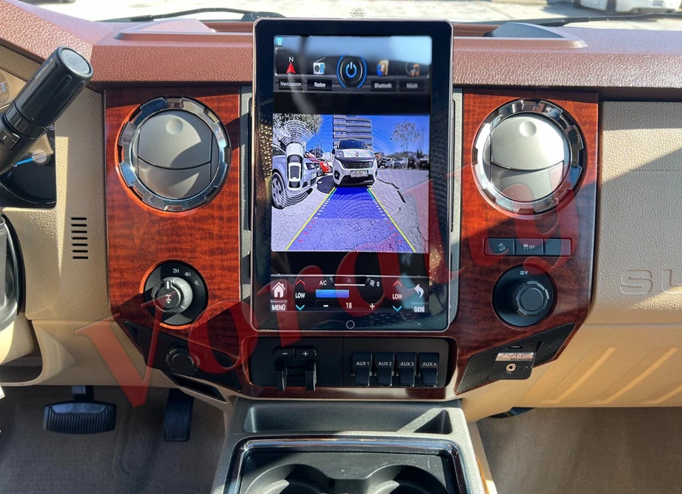 For 2006-14 Ford F-250 F-350 Super Duty Double Din Radio Rotated Stereo CarPlay - Изображение 3 из 4