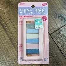 NEW Vtg Maybelline Shine Free Coloribbons Take Six Eye Shadow Pallet Blue Ribbon