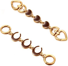 2Pcs Bag Extender Chain Heart Moon Purse Strap Extenders for Handbags Purse Exte