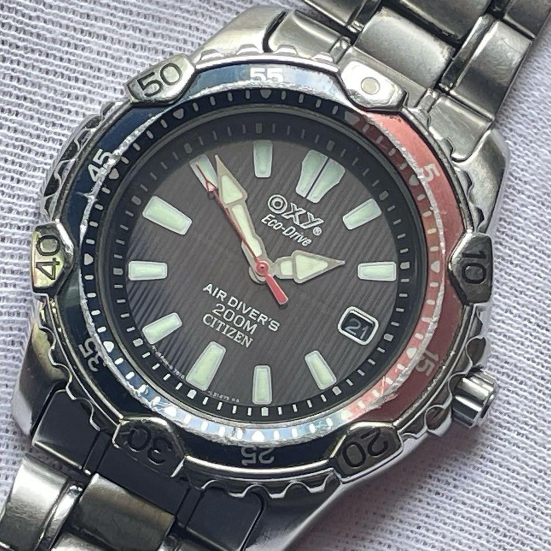 Citizen Oxy Eco-Drive Solar Watch 7872-L15413 Stainless Steel