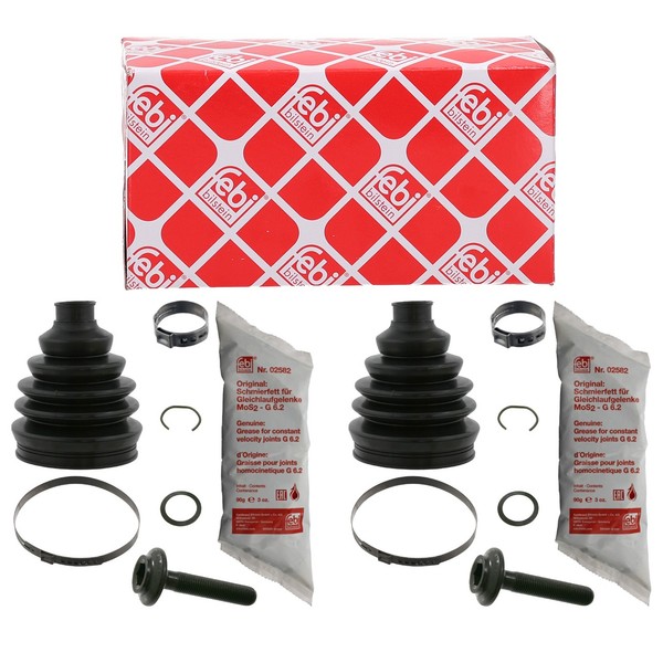2X febi Achsmanschette Satz FüR VW Passat B5 Audi A4 B5 A6 C5 Vorne Radseitig-image