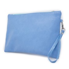Pochette donna azzurro polvere borsetta piccola borsa a mano da polso per sera
