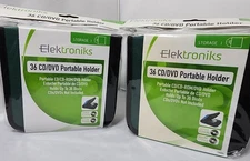 2-Pack 36 Disc CD/DVD Storage Case Zip Holder Portable Organizer Holds 72 Discs