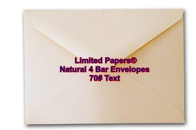 Natural 4 Bar 70# RSVP Envelopes - (3-5/8''-x-5-1/8'') - 1000/Pack