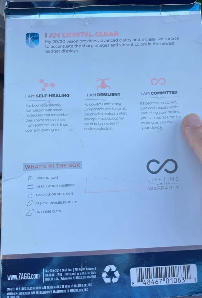 ZAGG Invisible Shield Kindle Fire - HD 7” Screen Protector - Image 2 of 2