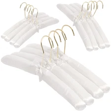 Padded Clothing Fabric Hangers for Women Clothing - Set of 12 Premium Hangers...