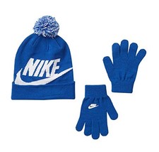 Nike Boys Big Kids Swoosh Pom Beanie Gloves Set 9A2695-U89