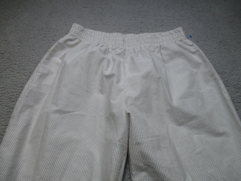 Pantalones Djerf Avenue Mujer XL Blanco Gris Rayas Algodón Orgánico Cintura Elástica Foto 2 de 4