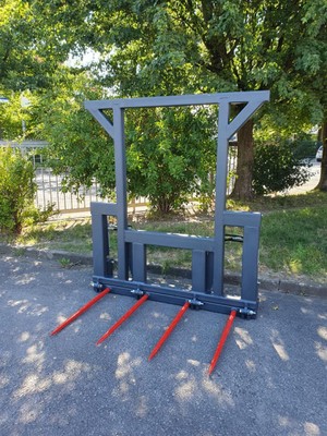 Schwere Ballengabel Ballenspieß Rundballengabel Euro-Norm 4 Zinken 1100mm M28
