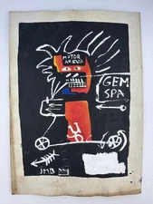 Jean-Michel Basquiat COA Art Painting Original Drawing Vintage