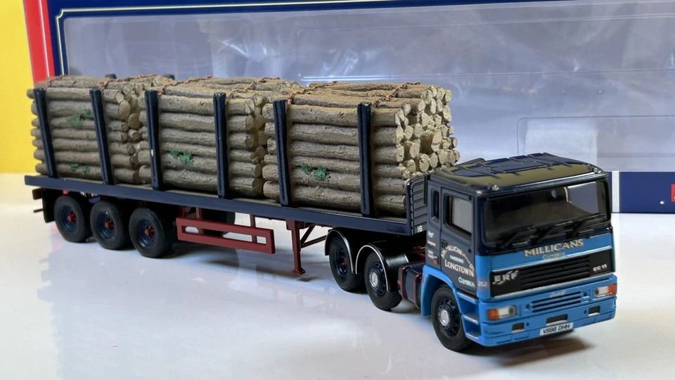 CORGI CC11905ERF EC FLATBED TRAILER & LOG LOAD JOS MILLICAN PENTON LTD NEW MIB - Image 4 of 4
