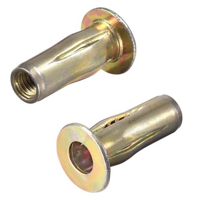 25pcs Multi-Grip Rivet-Nut M5 Pre-Bulbed Shank Carbon Steel Color-Zinc-Plated