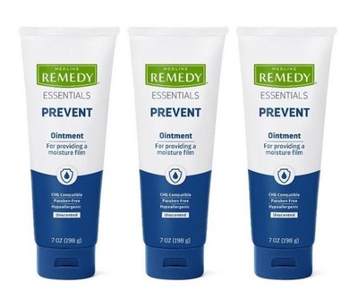 3 Pak Medline Remedy Essentials Moisturizing Barrier Skin Protect Ointment 7oz.