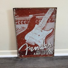 Fender Guitars & Amplifiers Tin Sign Made in USA