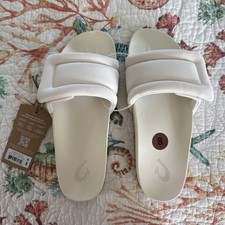 Olukai Sunbeam Slide Comfort Sandals Off-White Women  s Size 8 New NWT