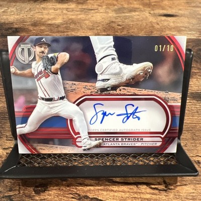 2025 Topps Tribute Spencer Strider Tribute To Cleats Auto Red 1/10 #TTC-SS Read
