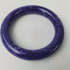 Chinese handmade carving Purple Jade bracelet Inner diameter 2.6 inches