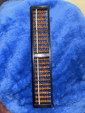 Vintage Japanese Soroban Abacus 13 Rod Wood Counting Frame Japan