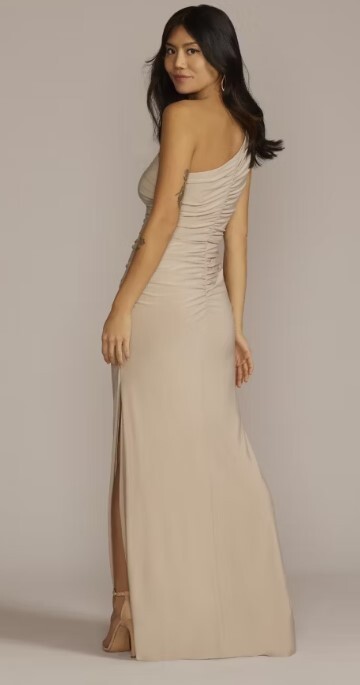 DB STUDIO ruched jersey one-shoulder women's dress bridesmaid wedding Size  12 | eBay