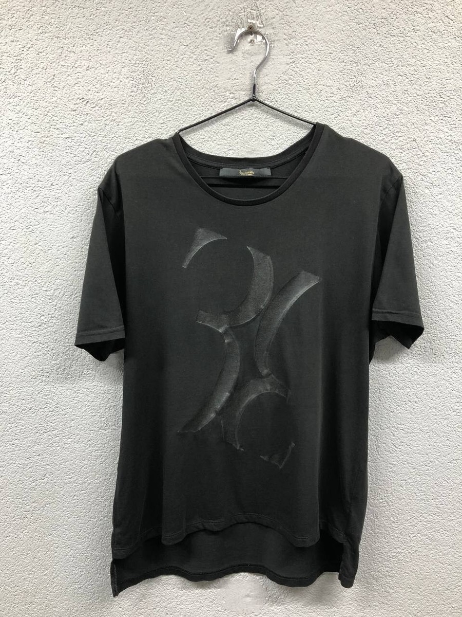 Billionaire couture mens T shirt black logo Large made in Italy