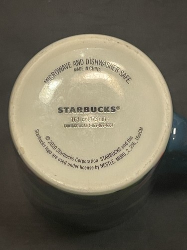 Starbucks 2020 Tall Ceramic Coffee Cup 16 ozs. Green/Blue/Red/Purple - Picture 10 of 10
