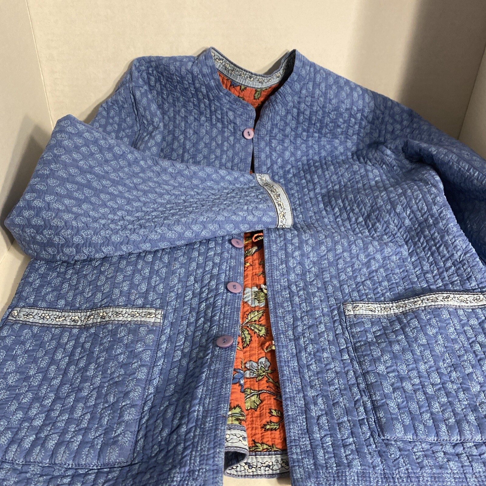 Appleseeds Reversible Flower Jacket Lightweight S… - image 5