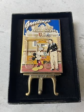 Disneyland 50th Anniversary Main Street Popcorn Cart Disney Pin Jumbo Easel 
