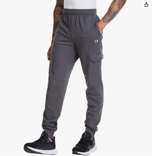 Champion Jogger Sweatpants Men's S Powerblend Cargo Gray | Athletic, Loungewear