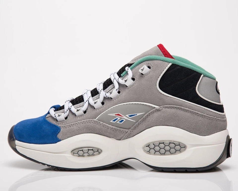 Reebok Question Mid 25e Anniversaire Draft Night Gris Bleu Allen Iverson - Photo 4/4