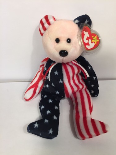 limited edition spangle ty beanie baby 1999 very rare, pink face