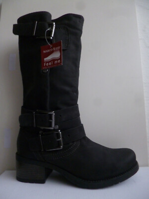 Marco Tozzi Boots Ankle Boots Shaft Boots Shoes Leather Black 25436