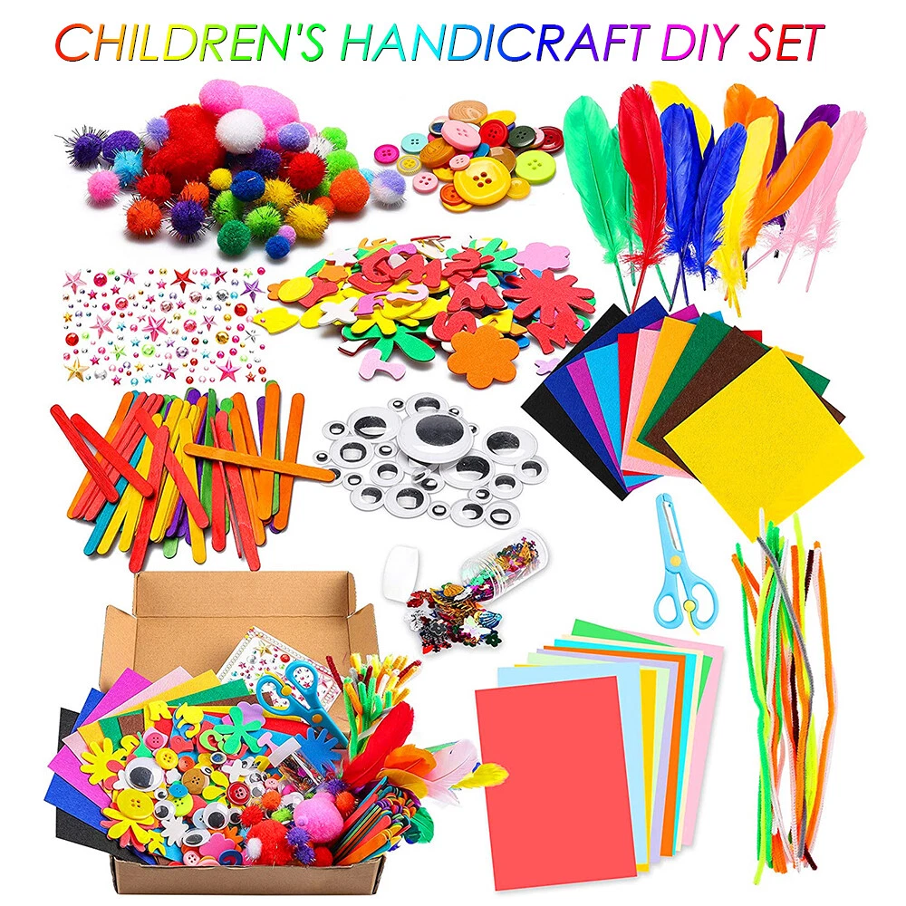 1000Pcs DIY Art Modern Craft Kit Supplies for Kids Creative Crafting Kits  US^