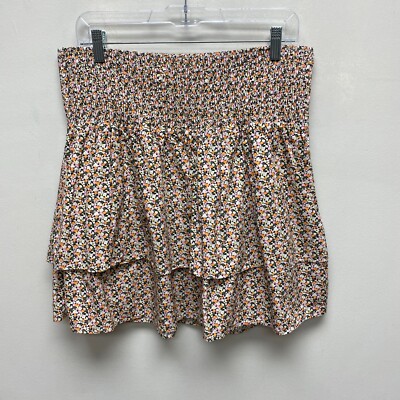 Vero Moda Multicolor Floral Layer Tiered Smocked Elastic Waist