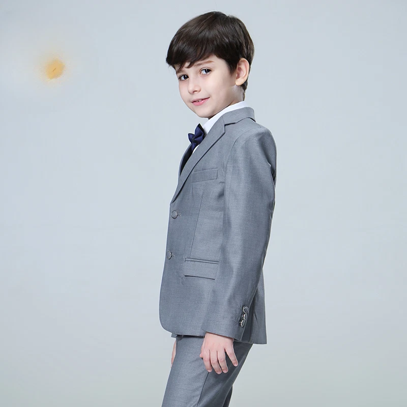 Traje formal de niño para bodas fiesta disfraz ropa 3 piezas/juego blazer chaleco pantalones Foto 2 de 4