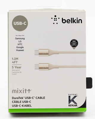 BELKIN MIXIT DuraTek USB-C auf Typ-C Kabel 1,2m Ladekabel Samsung Huawei LG A43