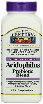 21st Century Acidophilus, High-Potency Probiotic Blend 150 Capsules 