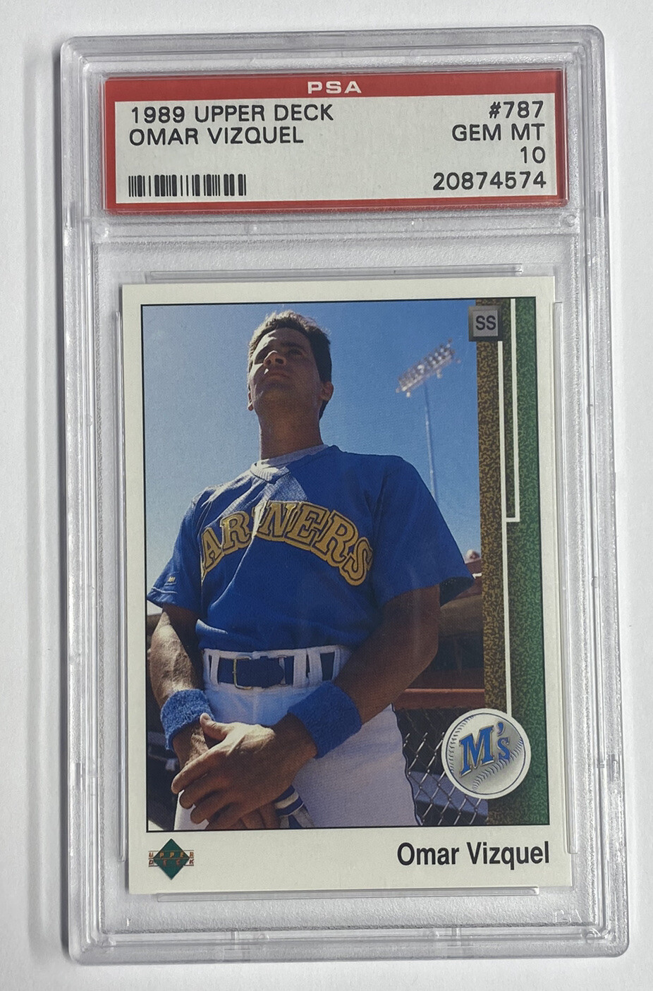 1989 Upper Deck #787 Omar Vizquel Rookie PSA GEM MT 10