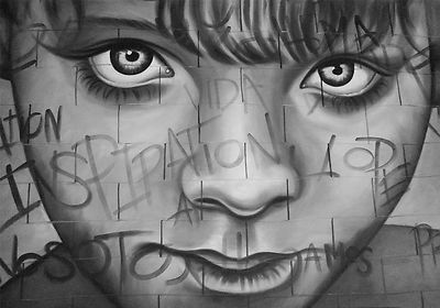 Graffiti Street Art Boy Face Wall Decor Print Large Canvas Painting pepe