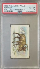 1900 Wills Wild Animals Of The World (Green Back) REINDEER PSA 4 VG-EX