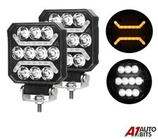 4 " 4 Inch LED Arbeits Licht Spot Bernstein 2x Fahren Blinker Auto Lkw 12V 24V