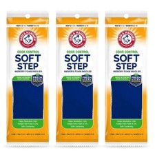 BL Arm Hammer Soft Step Memory Foam Insoles M 8-14/W 6-10 --THREE PACK