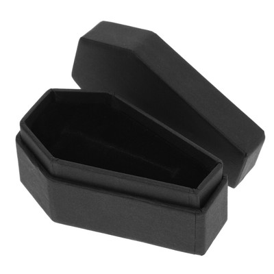  Halloween Sargförmige Ringbox Sarg Schmucketui Halloween Ringbox für Hochzeit