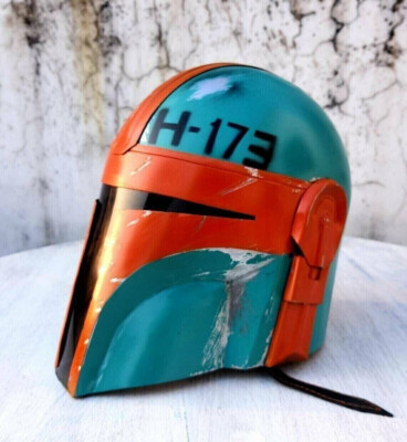 The Mandalorian Helmet Star Wars Black Series Orange Wearable  Collectible Armor