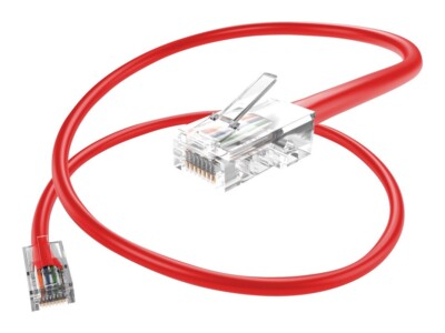 Cat 6 Ethernet Cable 1 pc in Red 10 Gbps Network Round Rj45 1, 3, 5, 7ft