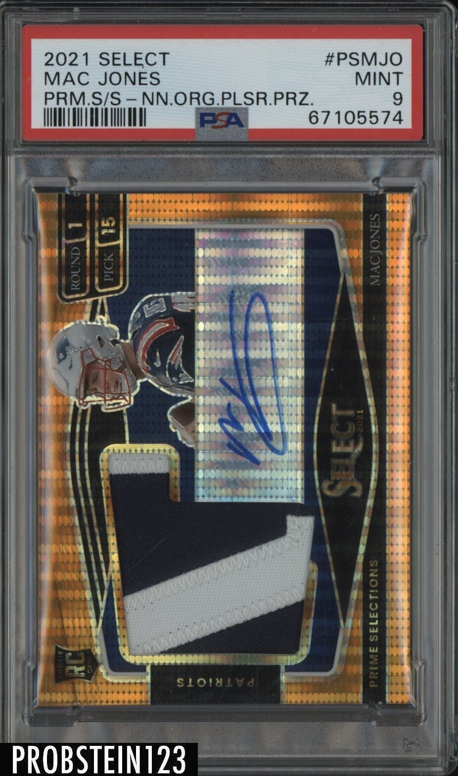 Mac Jones Panini Select Prime Selections Signatures #PSMJO Base
