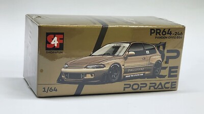 1:64 Pop Race Honda Civic EG6 Pandem Gold Chrome Philippine Dinner