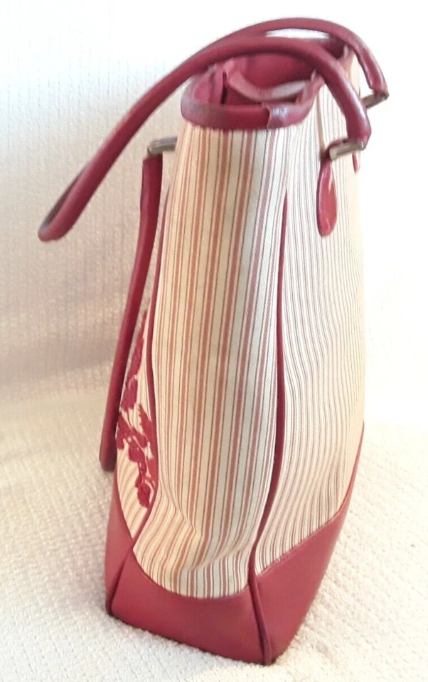 Isabella Fiore Cartera Bolso Bolso de Mano Cuero Con Cuentas Hombro De Colección Rojo Foto 3 de 4