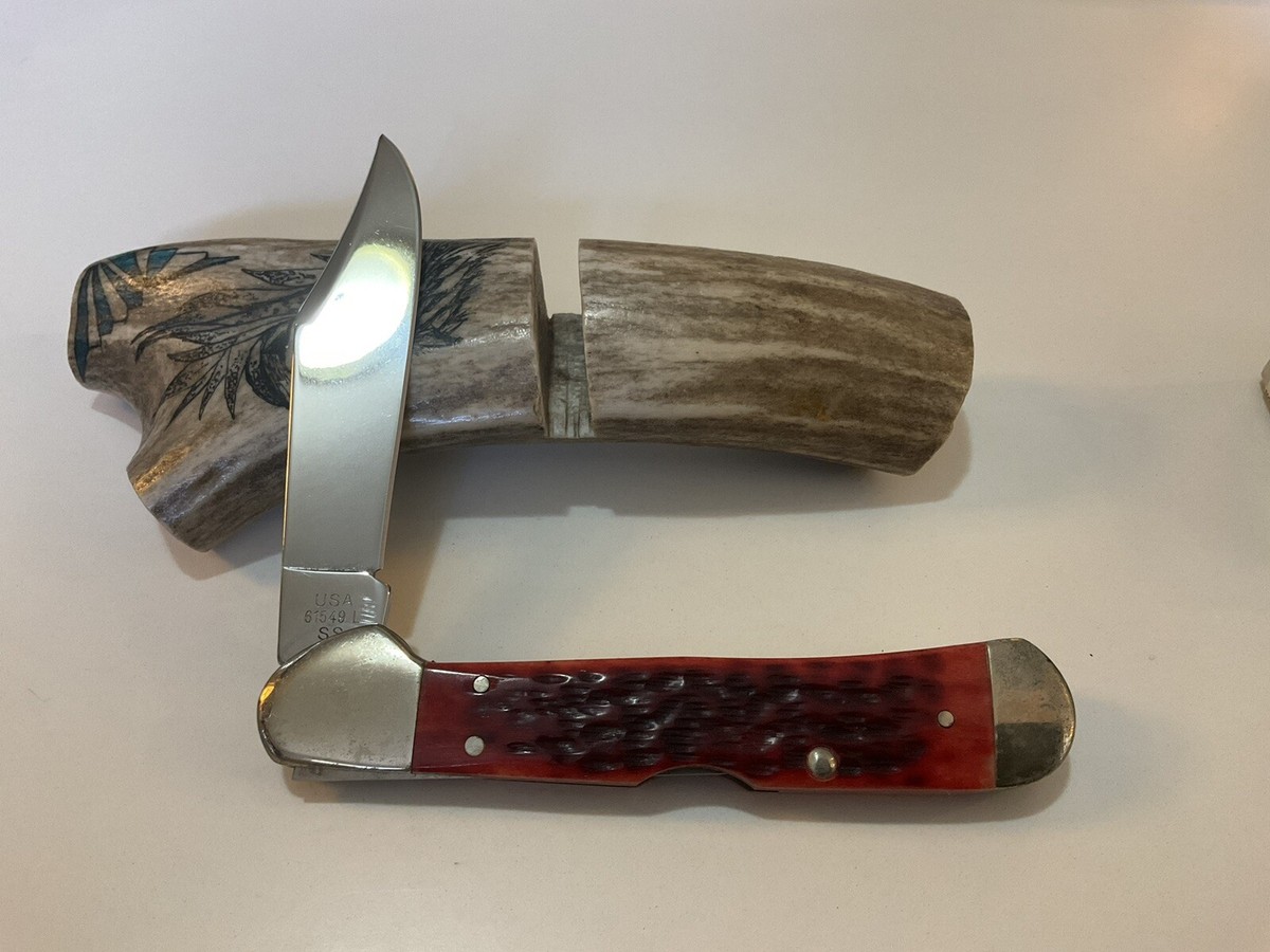 Case XX Select 61549L Red Bone Copperlock Knife, 1998, New Case XX Select 61549L Red Bone Copperlock Knife, 1998, New