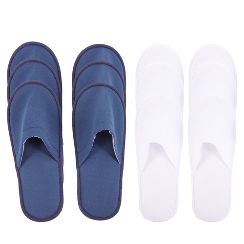 6 Pairs Household Hotel Slippers Bulk Spa Slippers Disposable Fabric Slippers