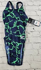 Speedo YOUTH WOMENS SIZE 22 Endurance Flyback Competition Swimsuit Wrack It Up